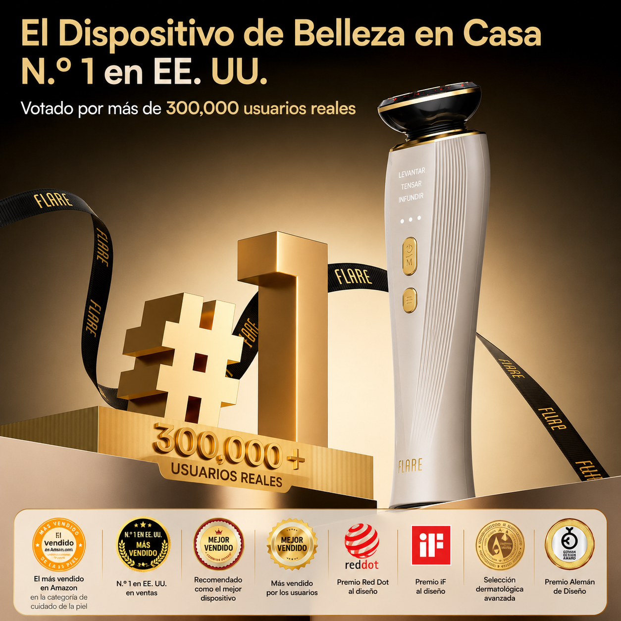 Dispositivo facial de microcorriente + Gel conductor GRATIS